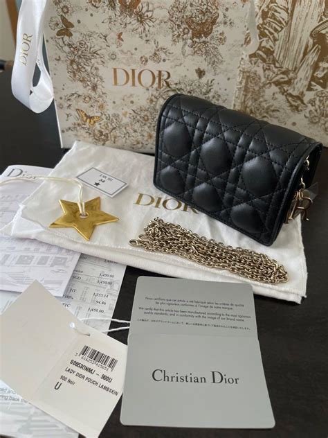 lady dior nano pouch review|Dior lambskin bag.